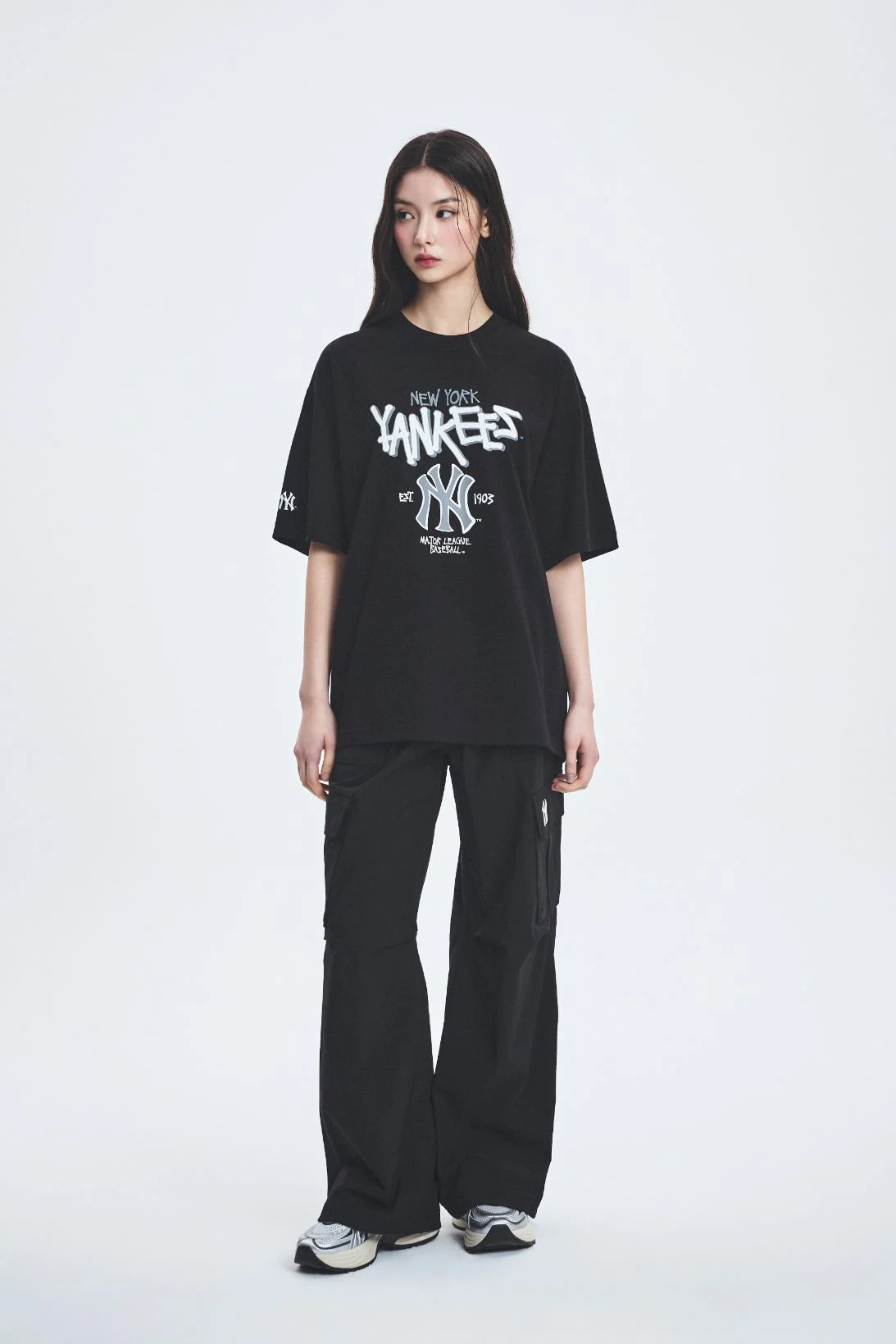 Áo Thun Unisex MLB Cổ Tròn Tay Ngắn Form Oversize Basic Street Big Logo - Ảnh chi tiết 10
